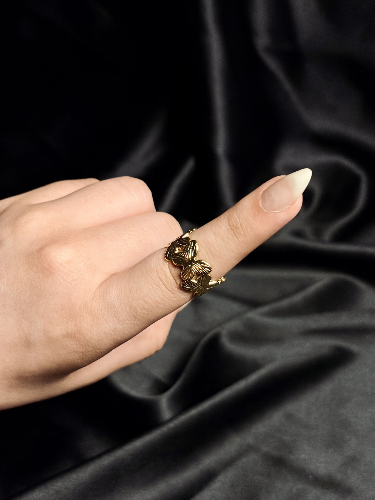 Floral Leaf Ring